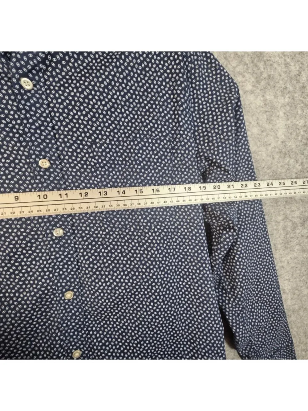 Banana Republic Slim Fit Navy Floral Shirt Men's Business Casual L